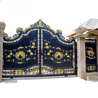Desain pipa besi tempa antik mewah gerbang utama untuk taman rumah atau di luar ruangan