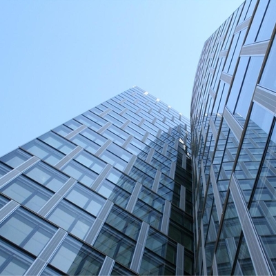 Kuat Tahan Lama Aluminium Laminated Glass Curtain Dinding Isolasi Panas
