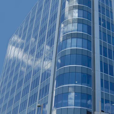 Kuat Tahan Lama Aluminium Laminated Glass Curtain Dinding Isolasi Panas