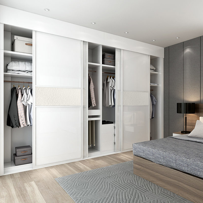Lemari Lacquer Putih Lemari Disesuaikan Lemari Pintu Geser Kayu Modern