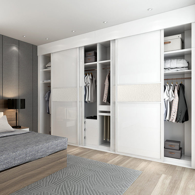 Lemari Lacquer Putih Lemari Disesuaikan Lemari Pintu Geser Kayu Modern