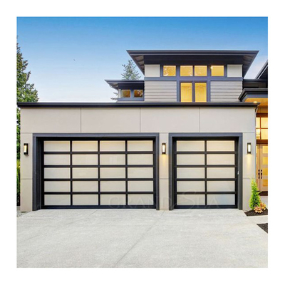 Pintu Garasi Aluminium Kaca Bagian Industri Lebar 6000-7000mm