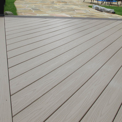 18mm Matt Plastic Wood Grain Flooring UV Resistant PVC Composite Decking