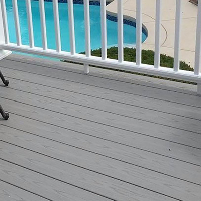 18mm Matt Plastic Wood Grain Flooring UV Resistant PVC Composite Decking