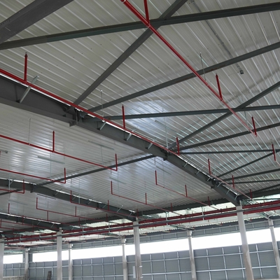 Welded Hot Rolled H Bagian Struktur Baja Lokakarya Rangka Logam Bangunan