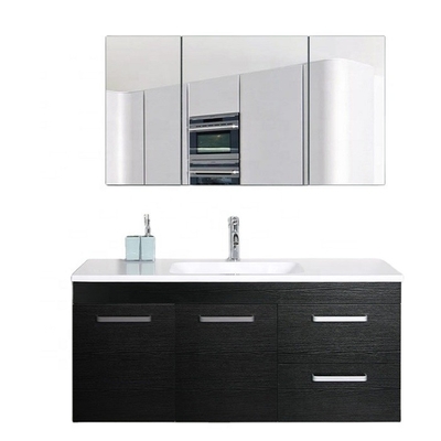 60*45*45cm Plywood Hotel Kamar Mandi Vanity Cabinet Dengan Kastor