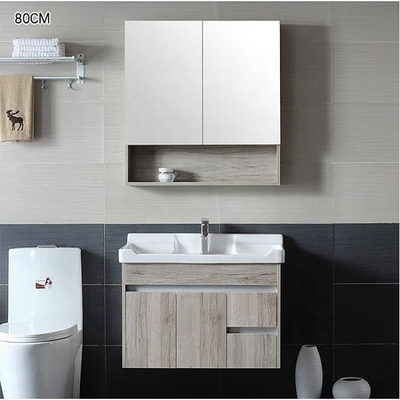 60*45*45cm Plywood Hotel Kamar Mandi Vanity Cabinet Dengan Kastor
