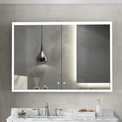 CE SAA IP44 Lemari Kamar Mandi Disesuaikan Anodized Aluminium Wall Mounted Vanity