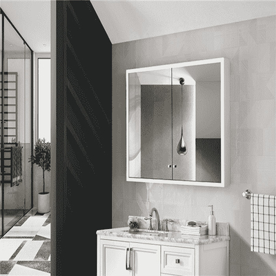CE SAA IP44 Lemari Kamar Mandi Disesuaikan Anodized Aluminium Wall Mounted Vanity