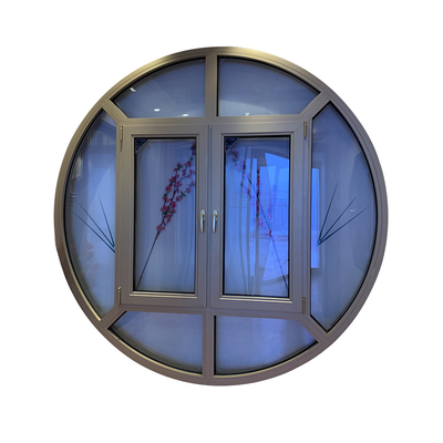 1.2-2.0mm Tebal Aluminium Frame Windows Fixed Top Round Circle Windows