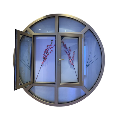 1.2-2.0mm Tebal Aluminium Frame Windows Fixed Top Round Circle Windows