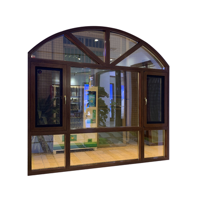 1.2-2.0mm Tebal Aluminium Frame Windows Fixed Top Round Circle Windows