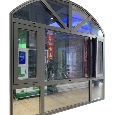 1.2-2.0mm Tebal Aluminium Frame Windows Fixed Top Round Circle Windows