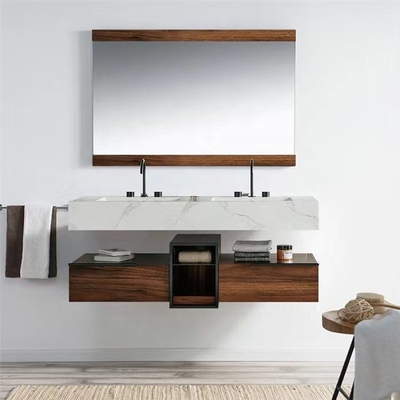 Kustom LED Tahan Air Kamar Mandi Cermin Kabinet Tahan Air Modern Wall Mount Vanity