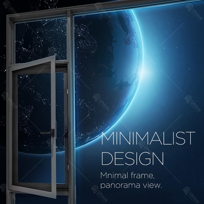 Clear Glass Aluminium Casement Double Glazed Windows Untuk Rumah Bergerak