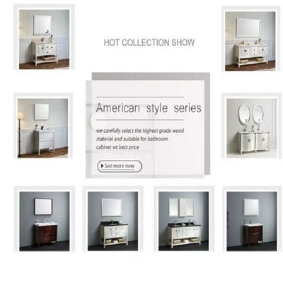 Golden SS Metal Customized Bathroom Cabinets 35'' Marmer Countertop Sink Vanity