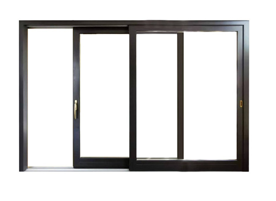 CE Horizontal Double Glass Sliding Aluminium Windows Dan Pintu Dengan Grill