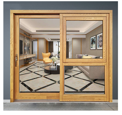 CE Horizontal Double Glass Sliding Aluminium Windows Dan Pintu Dengan Grill