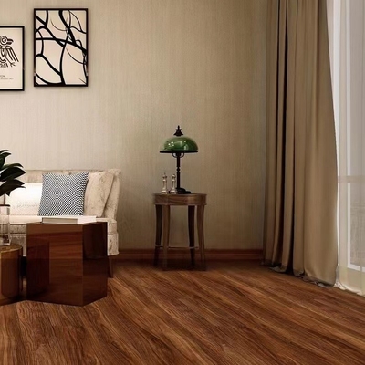 5mm Faux Wood Grain Flooring Cork Backed Interlocking SPC Luxury Vinyl Plank