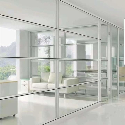 STC 42-48db Kantor Partisi Dinding Vertikal Aluminium Bingkai Kaca Partisi