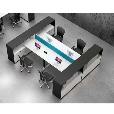 Partisi Workstation Kantor Modular Modern 2 4 6 Meja Kursi Panel Privasi