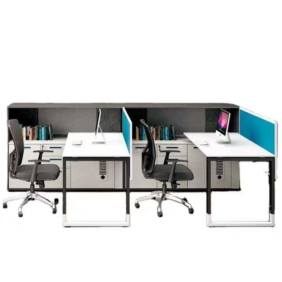 Partisi Workstation Kantor Modular Modern 2 4 6 Meja Kursi Panel Privasi