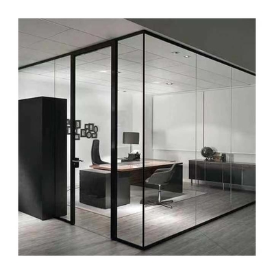 Dinding Partisi Kaca Aluminium Stainless Steel Lipat Pembagi Kantor Bergerak