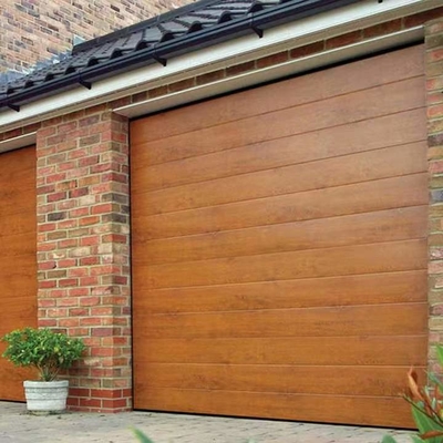 Horisontal Sliding Overhead 16x7 Menggulung Pintu Garasi Dengan Panel PU