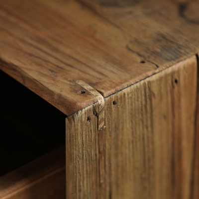 Lemari Kayu Ukiran Tangan Kayu Solid Disesuaikan Daur Ulang Pinus Pedesaan Antik Lemari