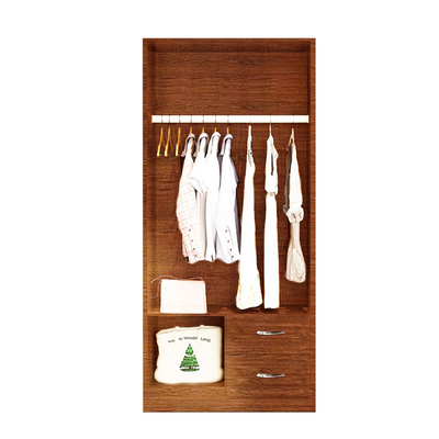 Lemari Papan MDF Tekstur PVC Multi Warna 2 3 4 Pintu Dengan Cermin