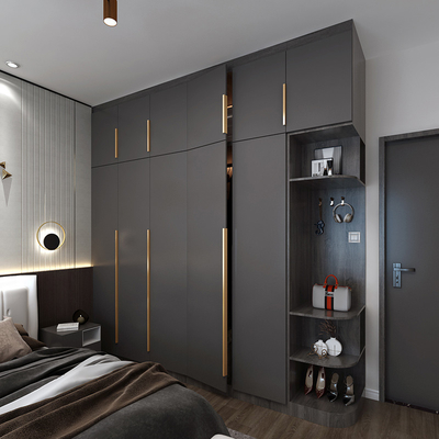 18mm Melamin Chipboard Lemari Penyimpanan Kamar Tidur Individual yang Disesuaikan