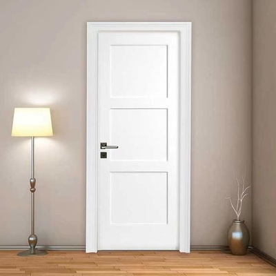 Rumah Hotel Apartemen 3 Panel Pintu Kayu Solid Pintu Depan Gaya Amerika MDF