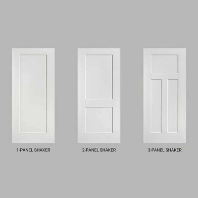 Rumah Hotel Apartemen 3 Panel Pintu Kayu Solid Pintu Depan Gaya Amerika MDF