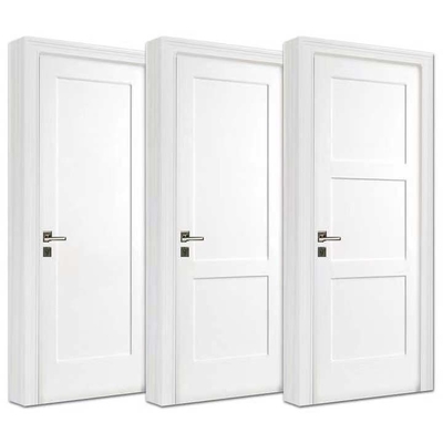 Rumah Hotel Apartemen 3 Panel Pintu Kayu Solid Pintu Depan Gaya Amerika MDF
