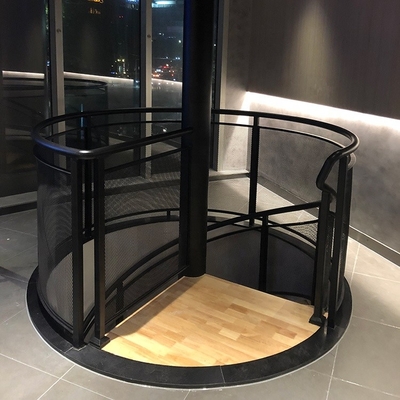 Black Anti Slip Indoor Spiral Staircase SS304 Attic Readymade Steel Stairs