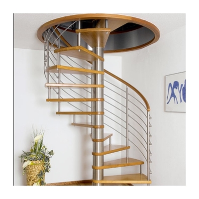 Tapak Kaca Attic A3 Steel Helical Staircase Laminated Tempered Glass Spiral Stairs