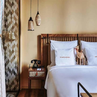 OEM High End Hotel Furniture Museum Furnitur Kamar Tidur Kayu Kuno
