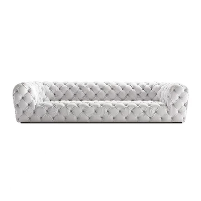 Modern Living Room Hotel Lobby Couch Quilted Button Sofa Beludru Berumbai