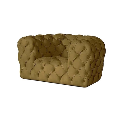 Modern Living Room Hotel Lobby Couch Quilted Button Sofa Beludru Berumbai