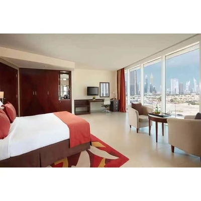 Kayu Lapis MDF High End Hotel Furniture Veneer Finishing 4 Set Kamar Tidur