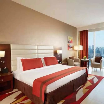 Kayu Lapis MDF High End Hotel Furniture Veneer Finishing 4 Set Kamar Tidur