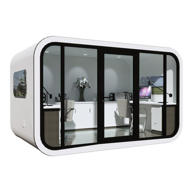 Tahan Air Prefabricadas Steel Rumah Kontainer Kecil Flatpack Prefab Home Office Studio
