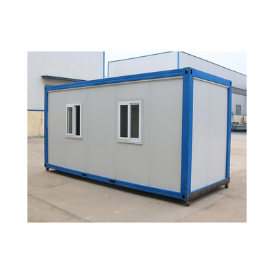 Tahan Air Prefabricadas Steel Rumah Kontainer Kecil Flatpack Prefab Home Office Studio