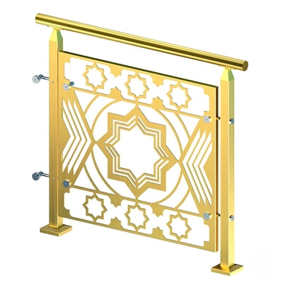 Pagar Dekoratif Logam Kustom SS Baluster Pagar Plat Stainless Steel Untuk Tangga