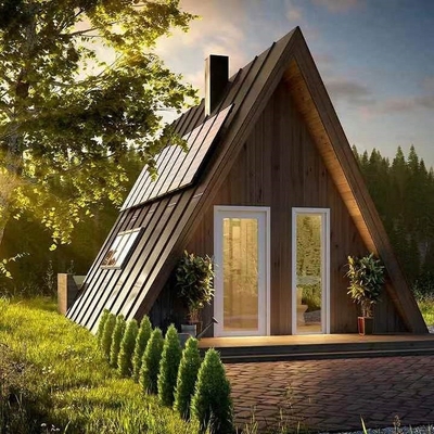 Di luar Kit Kabin Log Kecil Beton Cepat Rumah Semen Ferro Baja Prefabrikasi