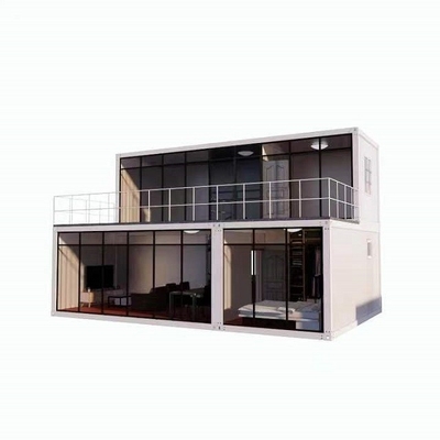 Rumah Kontainer Paket Datar Sederhana yang Dapat Diturunkan Rumah Baja Ringan Prefab Mobile House