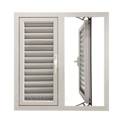 Apartemen Anodizing Aluminium Naco Window Casement PVC UPVC Louver Windows