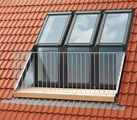 Sky View Bingkai Aluminium Tahan Air Jendela Atap Kaca Ganda Jendela Skylight