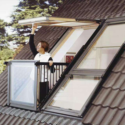 Sky View Bingkai Aluminium Tahan Air Jendela Atap Kaca Ganda Jendela Skylight