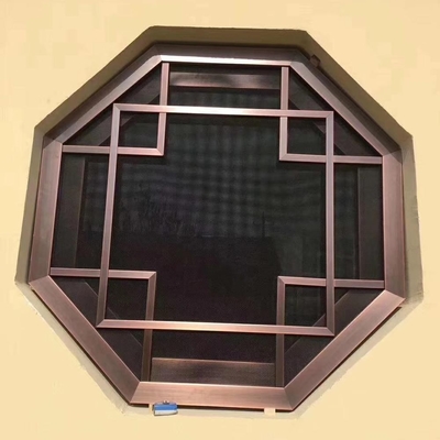 Jendela Aluminium Melengkung Dengan Panggangan